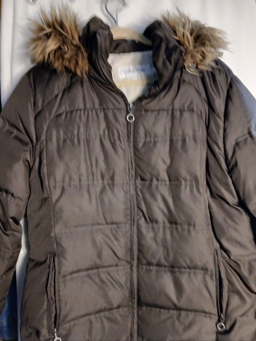 Womens Calvin Klein  Down Hooded Jacket